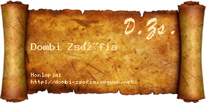 Dombi Zsófia névjegykártya