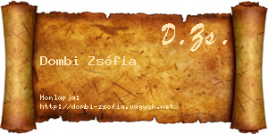 Dombi Zsófia névjegykártya