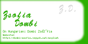 zsofia dombi business card